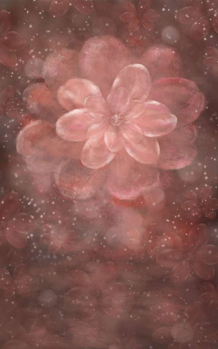 Avezano Pink Flowers Textured Fine Art Portrait Photography Backdrop-AVEZANO
