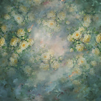 Avezano Flowers Textured Hand Painted Flowers Photography Backdrop