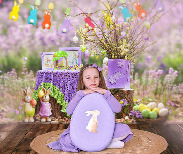 Avezano Purple Lavender Easter Photography Backdrop-AVEZANO