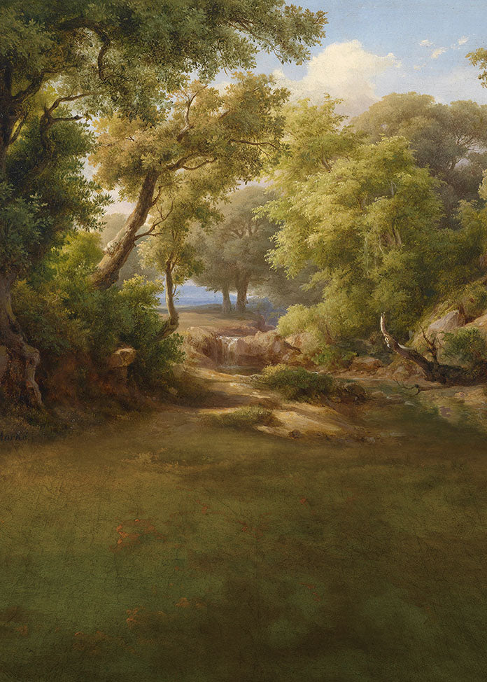 Avezano Grass Trees Oil Painting Style Photography Backdrop-AVEZANO