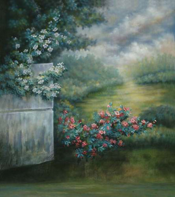 Avezano Flowers Oil Painting Style Photography Backdrop-AVEZANO