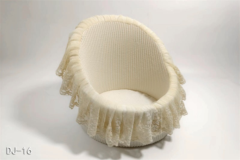 Avezano Newborn Photography Props Chair Lace Round Sofa