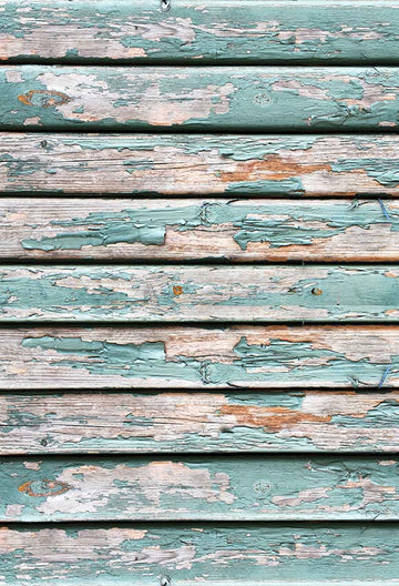 Avezano Retro Peeling Blue Paint Wood Backdrop Photography-AVEZANO
