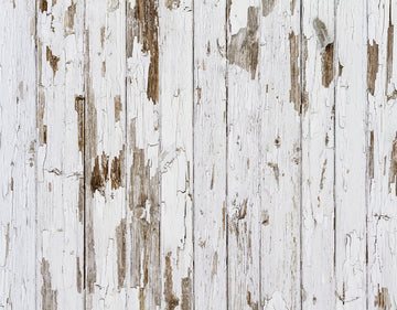 Discount Avezano White Retro Wooden Wall Rubber Floor Mat