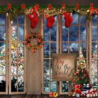 Avezano Indoor Christmas Decoration 2 pcs Christmas Set Backdrop