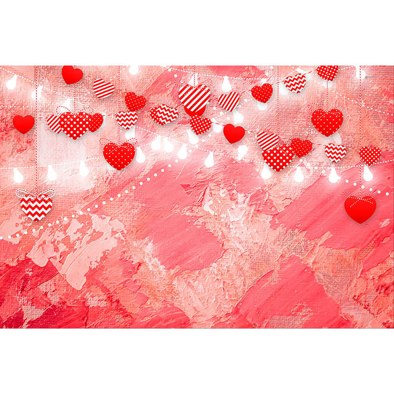 Avezano Red And Pink Love Heart Valentine'S Day Photography Backdrop-AVEZANO