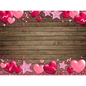 Avezano Love Hearts On The Wood Valentine'S Day Photography Backdrop-AVEZANO