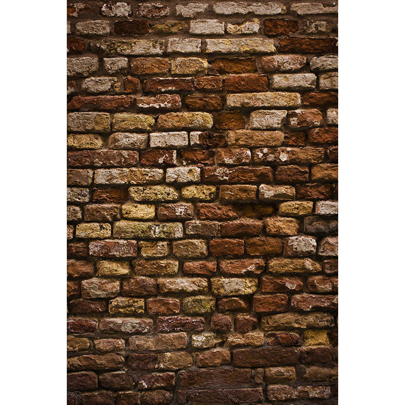 Avezano Red And Yellow Brick Wall Texture Backdrop For Portrait Photography-AVEZANO