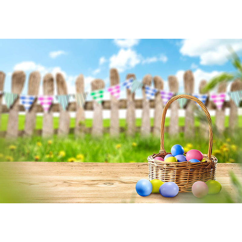 Avezano Eggs In A Basket Photography Backdrop For Easter-AVEZANO