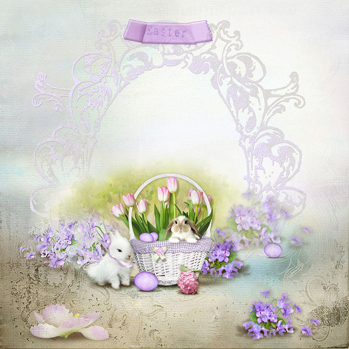 Avezano Lavender Spring Easter Photography Backdrop-AVEZANO