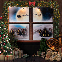 Avezano Christmas Decoration in The House Photography Backdrop