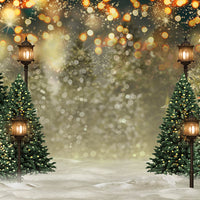 Avezano Snowy Christmas Tree 2 pcs Set Backdrop