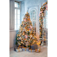 Avezano Christmas Tree With Ornaments Photography Backdrop