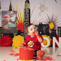 Avezano City Boom Birthday Cakesmash Session Photography Backdrop-AVEZANO