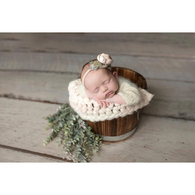 Avezano Retro Wood Backdrop for Newborn Baby Photography