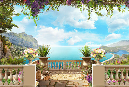 Avezano Island Scenery Summer Photography Backdrop-AVEZANO