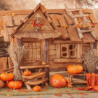 Avezano Cabin Autumn Photography Backdrop-AVEZANO