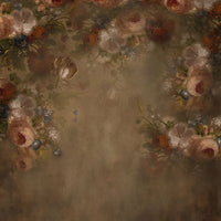 Avezano Hand-Painted Flowers Style Art Photography Backdrop
