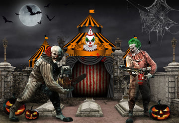 Avezano Circus Clown Halloween Backdrop for Photography-AVEZANO