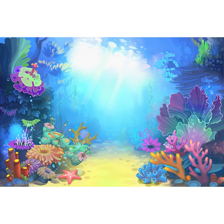 Avezano Cartoon Summer Undersea Backdrop For Photography-AVEZANO