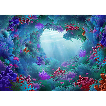 Avezano Coloured Coral Undersea World Photography Backdrop-AVEZANO