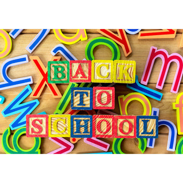 Avezano Colourful Wooden Blocks With Letters Photography Backdrop For Back To School-AVEZANO