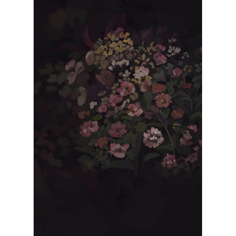 Avezano Dark Color Background Handpainted Floral Art Backdrop-AVEZANO