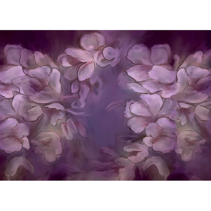 Avezano Purple Tone Background Handpainted Floral Art Backdrop For Photography-AVEZANO