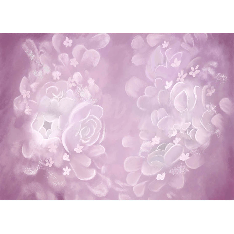 Avezano Pink Tone Handpainted Floral Art Backdrop For Photography-AVEZANO