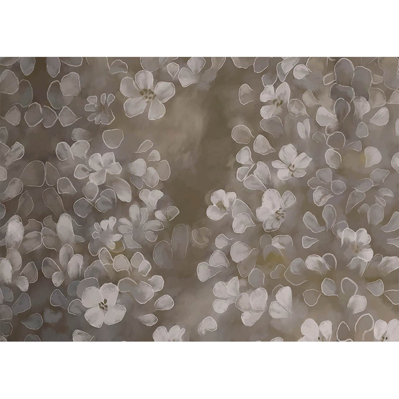 Avezano White Handpainted Art Flowers Backdrop For Photography-AVEZANO