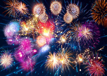 Avezano New Year Party Fireworks Backdrop For Photography HT-1886-AVEZANO