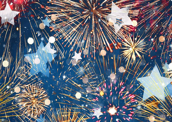 Avezano New Year Party Fireworks Backdrop For Photography HT-1887-AVEZANO