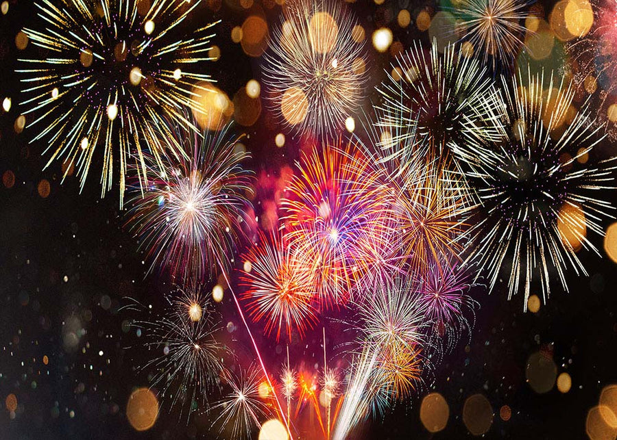 Avezano New Year Party Fireworks Backdrop For Photography HT-1888-AVEZANO