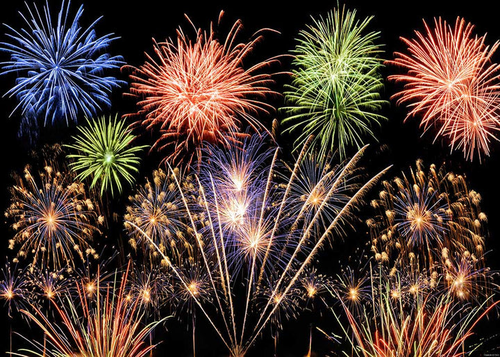 Avezano New Year Party Fireworks Backdrop For Photography HT-1889-AVEZANO