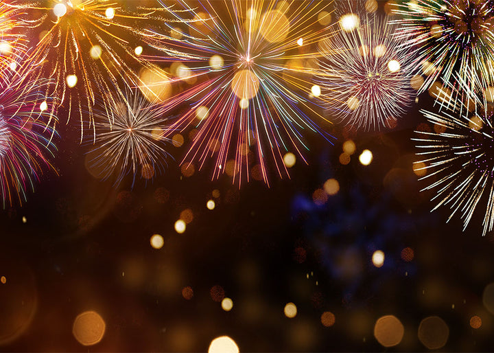 Avezano New Year Party Fireworks Bokeh Backdrop For Photography-AVEZANO