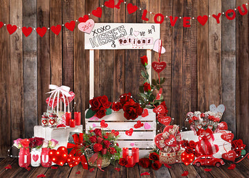 Avezano Wood Wall And Valentine'S Day Gifts Photography Backdrop-AVEZANO