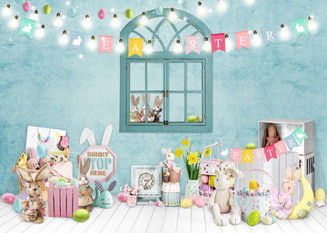 Avezano Bunny Dolls Easter Theme Photography Backdrop-AVEZANO