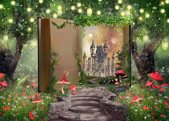 Avezano The Old Castle In A Fairy Tale Book Magic Photography Backdrop-AVEZANO
