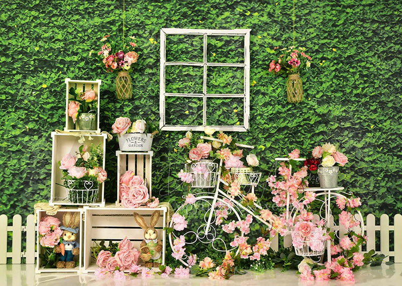 Avezano Spring Window Forest Photography Backdrop Room Set-Backdrop-Avezano-AVEZANO