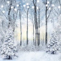 Avezano Snowy Winter Woods Backdrop For Photography-AVEZANO