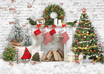 Avezano Christmas Stocking Christmas Gift Photography Background-AVEZANO