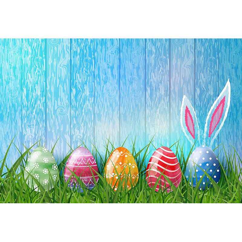Avezano Easter Eggs On The Grass Photography Backdrop For Easter-AVEZANO