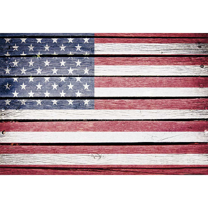 Avezano American Flag On Wood Photography Backdrop For Independence Day
