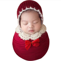 Avezano Baby Red Hat Newborn Baby Wrap Photography Props