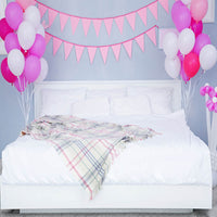 Avezano Bed And Balloons Backdrop For Photography