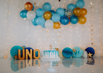 Avezano Star Balloon Cake Decoration Backdrop For Photography-AVEZANO