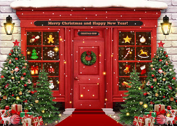 Avezano Christmas Red Shop Photography Background-AVEZANO