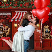 Avezano Red Rose Shop Valentine'S Day Photography Backdrop-AVEZANO