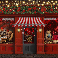 Avezano Gift Shop 2 pcs Valentine's Day Set Backdrop