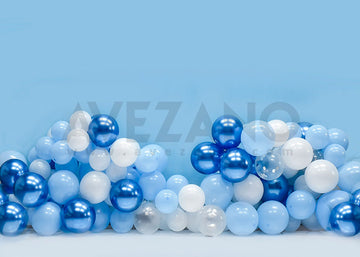 Avezano Blue Balloon One Year Old Backdrop for Photography-AVEZANO